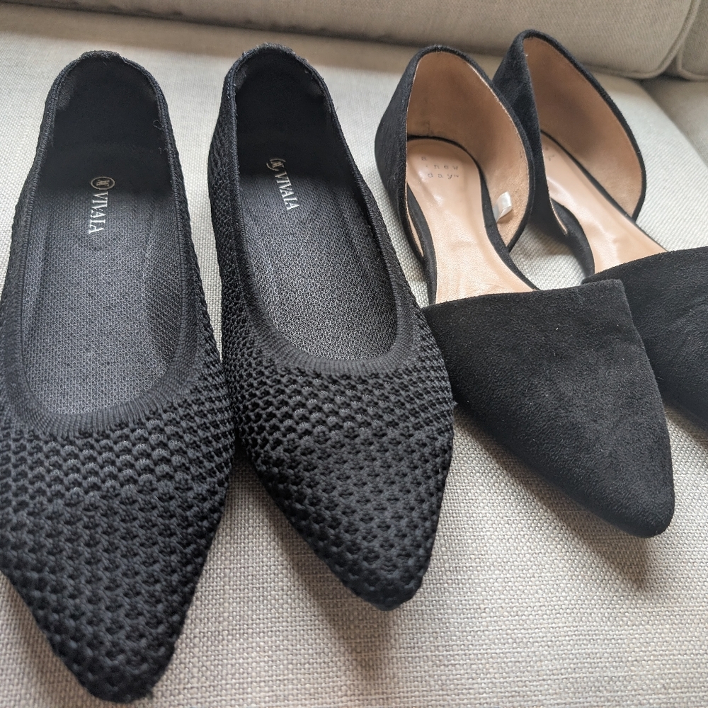 New Vivaia black flats + free bonus pair